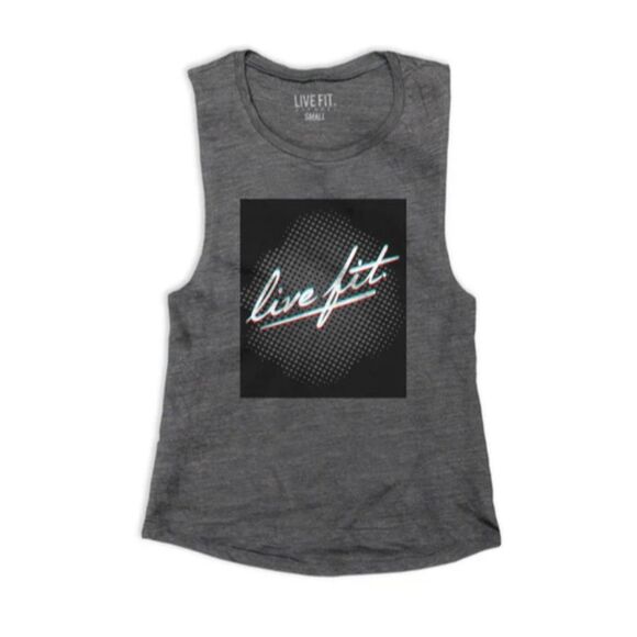 Live Fit Muscle Cutoff Tank Workout Fitness Size Small - Picture 1 of 7